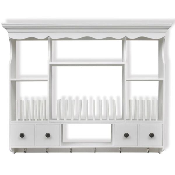 vidaXL Wooden Kitchen Wall Cabinet White