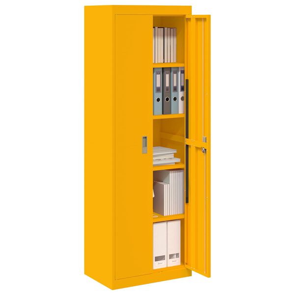 vidaXL Storage Cabinet 2 pcs Mustard Yellow 60 x 40 x180 cm