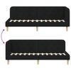 vidaXL Corner Bed Frame with Headboard Black 80 x 200 cm Fabric