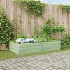 vidaXL Planter Pastel Green 195 x 100 x 45 cm Galvanised Steel