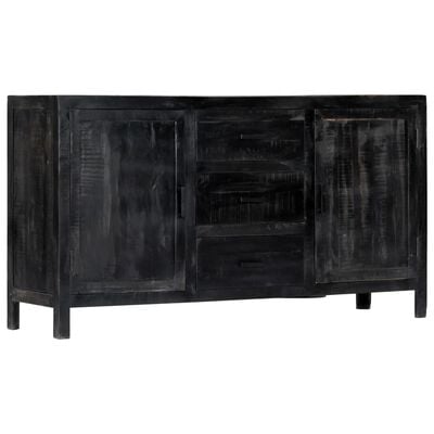 vidaXL Sideboard Black 147x40x80 cm Solid Mango Wood