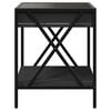 vidaXL Bedside Table with Infinity LED Black 40x40x49 cm