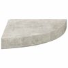 vidaXL Wall Corner Shelves 4 pcs Concrete Grey 25x25x3.8 cm MDF