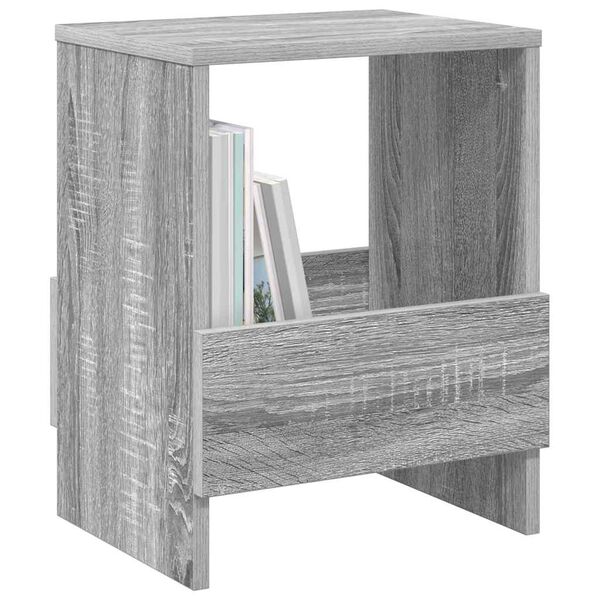 vidaXL Magazine Rack Grey Sonoma 35 x 30 x 45 cm