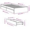 vidaXL Bed Frame with Drawers without Mattress Black 100x200 cm