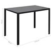 vidaXL 7 Piece Dining Table Set Black and White