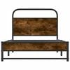 vidaXL Bed Frame Without Mattress 107x203 cm Smoked Oak Engineered Wood