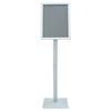 vidaXL Pedestal Poster Stand Silver 32.5 x 27 x 126 cm