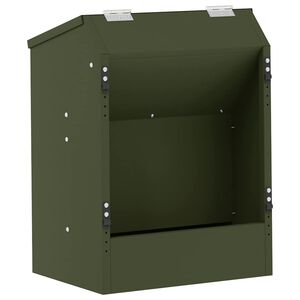 vidaXL Rabbit Feeder Olive Green 33.5 x 25.5 x 45.5 cm 3 kg
