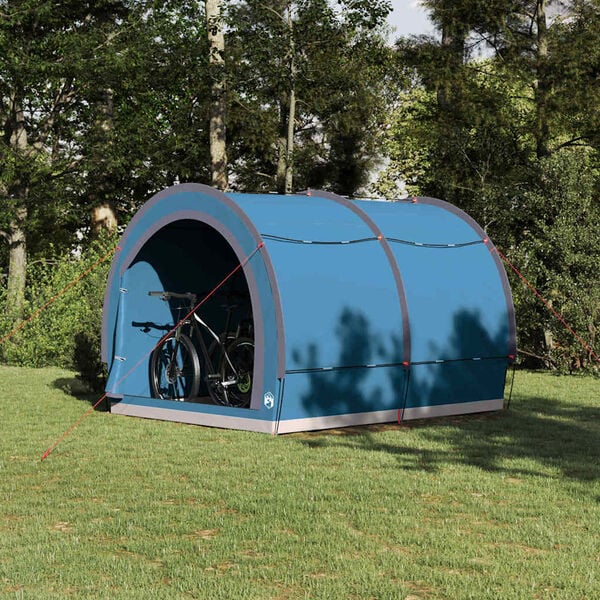 vidaXL Bike Storage Tent with Roof Blue 256 x 222 x 182 cm