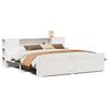 vidaXL Bookcase Bed without Mattress White 180x200cm Super King Solid Wood Pine
