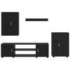 vidaXL TV Cabinet Set Wall-mounted 4 pcs Black Oak Engineered wood