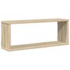 vidaXL Wall Cube Shelf 4 pcs Sonoma Oak 60x15x23 cm Engineered Wood