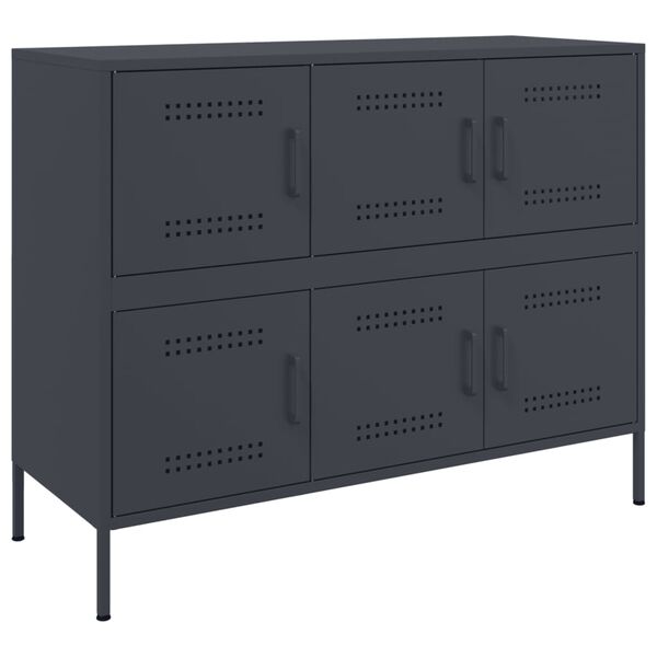 vidaXL Sideboard Anthracite 100.5x39x79 cm Steel