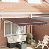 vidaXL Manual Retractable Awning Brown 300x250 cm