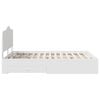 vidaXL Bed Frame with Headboard White 150 x 200 cm Engineered Wood
