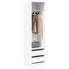 vidaXL Wardrobe with Drawers White 50x50x200 cm Engineered Wood