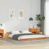 vidaXL Bed Frame Wax Brown 160 x 210 cm Solid Pine Wood