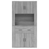 vidaXL Highboard Grey Sonoma Engineered Wood
