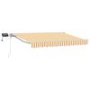 vidaXL Manual Awning Frame with LEDs Yellow and White 3.5 x 2.5 m
