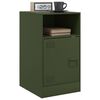 vidaXL Bedside Cabinets 2 pcs Olive Green 34.5x39x62 cm Steel