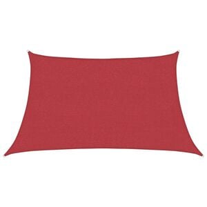 vidaXL Sunshade Sail 160 g/m&sup2; Red 3/4x2 m HDPE