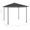 vidaXL Gazebo 3x3x2.7 m Anthracite 180 g/m²
