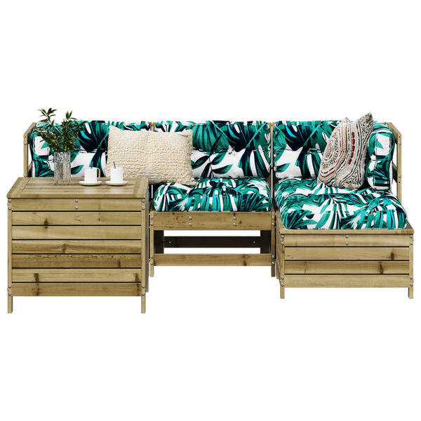 vidaXL 5 Piece Garden Sofa Set Impregnated Wood Pine