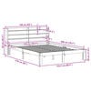 vidaXL Bed Frame with Headboard without Mattress 150x200 cm King Size