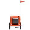 vidaXL Pet Bike Trailer Orange Oxford Fabric and Iron
