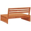 vidaXL Garden Middle Sofa Solid Pine Wood Wax Brown 120 x 95 x 69 cm