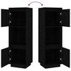 vidaXL Highboard Black 38x35x117 cm Solid Wood Pine