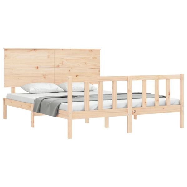 vidaXL Bed Frame without Mattress 160x200 cm Solid Wood Pine