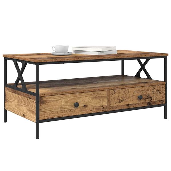 vidaXL Coffee Table Old wood 100 x 51 x 45 cm Engineered wood