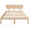 vidaXL Bed Frame with Headboard Natural 135 x 190 cm Solid Pine Wood