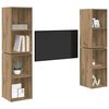 vidaXL TV Cabinet Set Wall-mounted 4 pcs Artisan Oak 37 x 37 x 72 cm