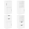 vidaXL Side Cabinets 4 pcs "ODDA" White 40x24x79 cm Solid Wood Pine
