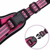 vidaXL Dog Harness with Lead & Collar Adjustable Pink XL