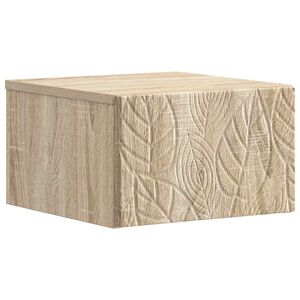 vidaXL Wall-Mounted Side Table Sonoma Oak 34.5 x 33 x 20 cm