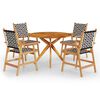 vidaXL 5 Piece Garden Dining Set Solid Wood Acacia