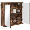 vidaXL Bathroom Mirror Cabinet with Shelf Smoked Oak 60 x 20 x 60 cm