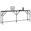 vidaXL Console Table Black 200x29x75 cm Engineered Wood