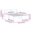 vidaXL Bed Frame with Headboard White 160 x 200 cm Solid Pine Wood