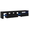 vidaXL TV Cabinet 2 pcs Black Oak 200 x 37 x 40 cm Engineered Wood