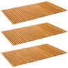 vidaXL Bath Mat 3 pcs Natural 100 x 60 cm Solid Acacia Wood