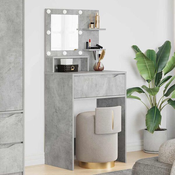 vidaXL Bedroom Dressing Tables Concrete Grey 80 x 39.6 x 135 cm