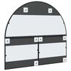vidaXL Wall Mirror Black 100x90 cm Arch Iron