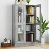 vidaXL Vitrine Cabinet Grey Sonoma 82.5x30.5x150 cm Engineered Wood