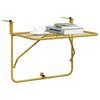 vidaXL Balcony Table Gold 60x40 cm Steel