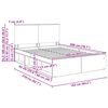 vidaXL Bed Frame with Headboard Concerte 160 x 200 cm Solid Pine Wood
